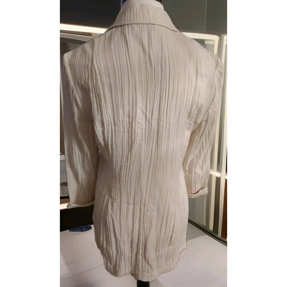Chico's Open Jacket Size 0 US S Ivory Pockets Rayon - Picture 4 of 8